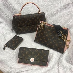 Two LV purses, wallet, card holder